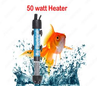 kickAt Fully Automatic ON Off Fish Tank Heater with Temperature Control knob (50 watt) Submersible Aquarium Immersion Heater