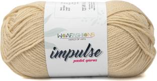 WOAFASHIONS Impulse Hand Knitting & Crochet Yarn (Beige) (200gms)