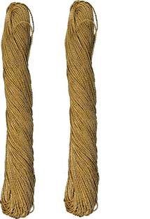 Embroiderymaterial Zari Thread dori for Embroidery Jewelry making (Pack of 2 Rolls, Gold Color)