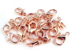 NAVMAV 50pcs Rose Gold Lobster Hooks Clasps for Necklace Bracelet/Findings Fasteners