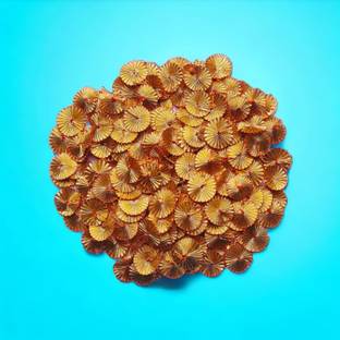 RAION 100 Pc Gota Flower 4cm Golden Color for jewelry making and multiple uses
