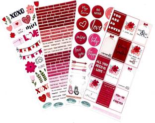 KHUSHA CREATIONS Love Tag Sheets for Art and Craft / Card Making / Scrap Booking (Pack Of 4)