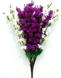 OM COLLECTIONS ORCHIDS ARTIFICIAL FLOWER White, Purple Orchids Artificial Flower