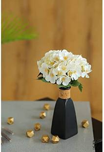 Satyam Kraft 2 Pieces Artificial Hydrangea Flowers for Home Decoration and Craft (White) White Hydrangea Artificial Flower