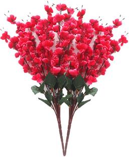 ओम कलेक्शन्स Orchids Artificial Flower गुलाबी ऑर्किड नक़ली फूल