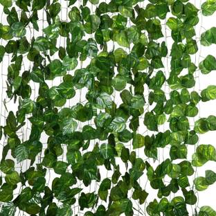 well art gallery 4pcs Home Decor Artificial Garland Money Plant Leaf Creeper, for Home Decoration Artificial Plant