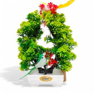 DIYANK artificial plants with cute sparrows & led lights – home décor accent Bonsai Wild Artificial Plant  with Pot