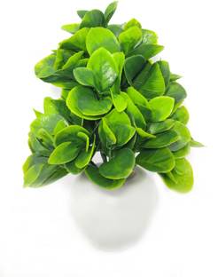 ANJALYASHVIRGO Artificial Plants with pot for Home Decoration Green Ballmum Artificial Flower  with Pot