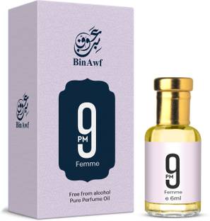 Binawf 9 PM Femme Attar Alcohol-Free Long Lasting Perfume Oil for Men & Women Floral Attar