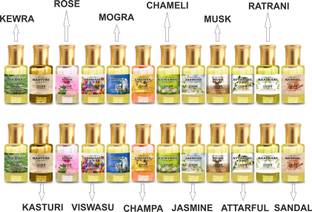 ZOOHI 12 Unique Trending Collection of Non-Alcoholic Attar Scents For Men & Women Floral Attar