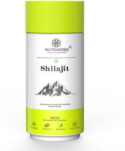 Nutriherbs Shilajit Capsule for Men Power | Natural Strenth & Stamina Booster Supplement