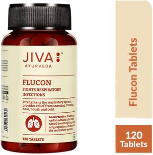 JIVA Flucon Tablets - Fights Allergy Naturally - 120 Tablets - Pack of 1