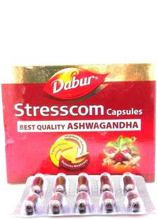 Dabur STRESSCOM (BEST QUALITY ASHWANGADHA CAPSULE)