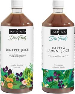 Kapiva Dia Free & Karela Jamun Juice | Blood Sugar Control Combo