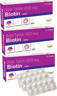 SKS BIOTECH Biotin 10000 mcg Maximum Strength Hair, Skin and Nails for Men & Women