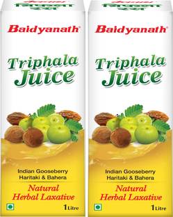 Baidyanath Triphala Juice 1L|Helps in Reduce Body Fat also beneficial in constipation |Helps to Control Cholesterol Level 1L (Pack of 2)
