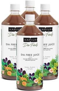 Kapiva Dia Free Juice 1L| Controls Blood Sugar Levels | Amla, Karela, Jamun & More