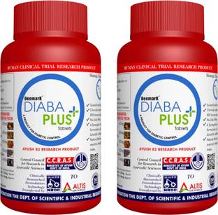 DEEMARK Diaba Plus for Natural Diabetes relief (90 Tab Pack of 2)