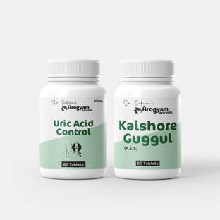 Dr.Satnam's Arogyam Ayurveda Uric Acid&Kaishore Guggul for Pain Relief & Balances Uric Acid Level(Combo)