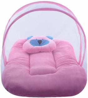 GANGAWANI plain pink mosquito net cover Cotton Washable Infants Mosquito Net