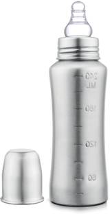 HM POINT Regular Stainless Steel Baby Feeding Bottles (240 ML)(ML Marking)  - Stainless Steel