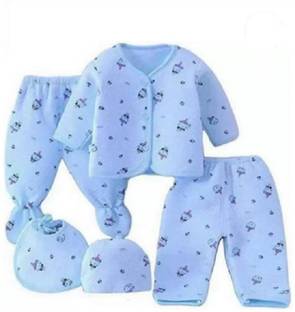 Saraswati kart Presents New Born Baby Winter Wear Keep warm Baby Clothes 5Pcs