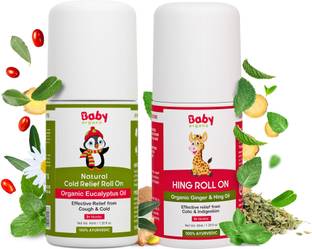 BabyOrgano Combo of Hing Roll on and Cold relief roll on 100% ayurvedic