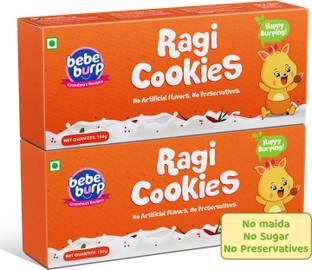 bebe burp Organic Baby Food Ragi Cookies (Pack of -2)- 150 gm Baby Snacks 300 g