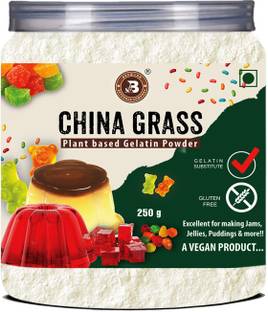Brew Lab China Grass Powder| No Gelatin |Plant-Based |For Desserts, Cake, Pudding & Jelly China Grass Powder