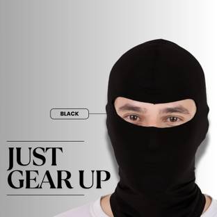 JUST JUNKIES Black Bike Face Mask for Men