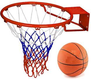 pargati Professional Heavy Basketball Stand with net and 7 no Basketball Basketball - Size: 7