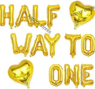Kapoor stores Solid Half Way To One Balloons,1/2 Birthday Party Supplies,6 Months Balloon