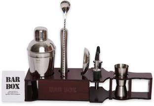 bar box Cocktail Shaker Set Mixing Drinks Cocktail Whiskey Mojito Mocktail 9 - Piece Bar Set