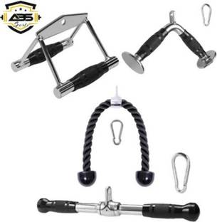 ABSSports Gym Combo |D Handle, Tricep Rope, Seated Rowing, V Tricep and Tricep Handle. Multi-training Bar