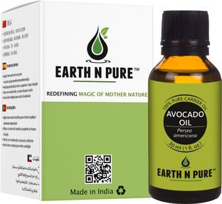 Earth N Pure Avocado Oil 100% Pure, Natural and Cold Pressed - 30 ml (1 fl. oz.)
