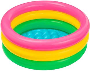 INTEX Colorful Baby Bathing Tub 3 Feet (Multi-Color) Inflatable Pool Accessory