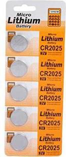 Flysmart CR 2025  3V Micro Lithium Button Coin Cell - Pack of 5   Battery