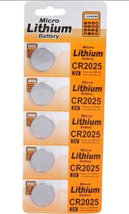 Nimida CR2025 Lithium Coin  3V, Pack of 5 for use in Calculators, keyfobs, etc  Battery