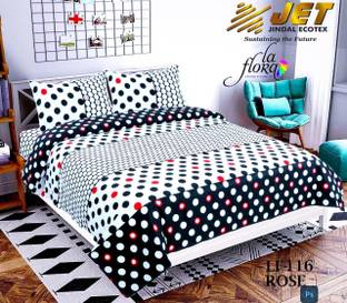 Namah Cotton Double Flat 144 TC Printed Bedsheet