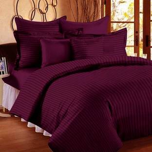 Home Elite Cotton King Flat 210 TC Striped Bedsheet