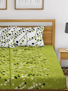 Diva Collection 104 TC Cotton Double Applique Flat Bedsheet