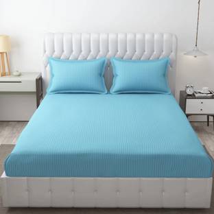 THH 300 TC Cotton Double Striped Flat Bedsheet