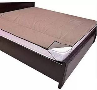 AG Creations 200 TC Polyester Double Solid Fitted (Elastic) Bedsheet