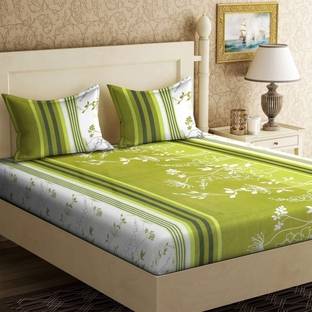 Decent Home 140 TC Microfiber Double Floral Flat Bedsheet