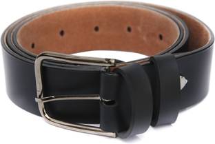 Men Black Artificial Leather Belt