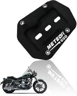 Moto Genius Metal Side Stand Extender for RE Super Meteor 650 | Heavy Duty Parking Support Bike Crash Guard