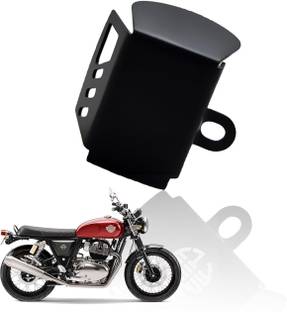 Moto Genius Metal Rear Brake Oil Container Guard for RE Interceptor | Fluid Reservoir Cap Bike Crash Guard