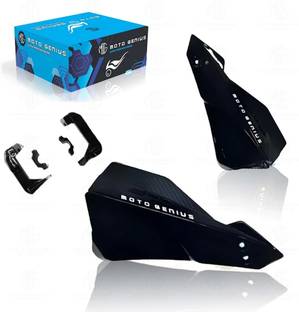 Moto Genius Adaptable Bicycle Handguards Perfect for Mountain, Road & Commuter Bikes (Black) Handlebar Hand Guard