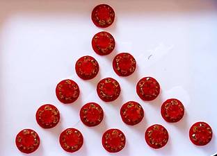 QUBIX NEW MULTICOLOR BINDI PACK OF 12 FB104 FOR HEAD Multicolor Bindis