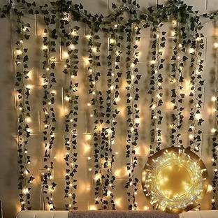 डीडी एंटरप्राइज़ेज Aesthetic Room Decoration Kit Vines & Fairy LED Light Perfect for Wall Decor